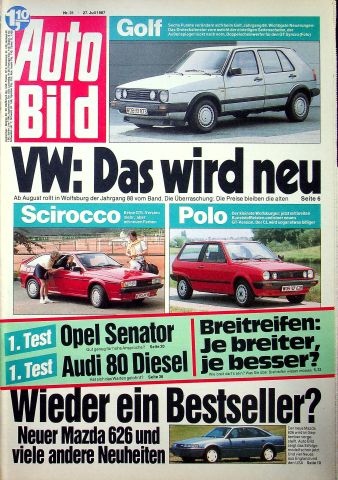Deckblatt Auto Bild (31/1987)